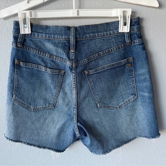 Madewell blue 3.5” inseam high rise cutoff denim jean shorts Women’s sz 25 - Picture 5 of 7